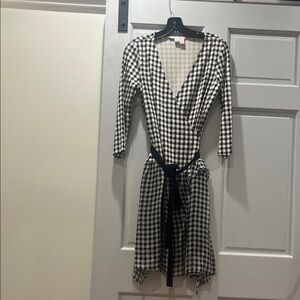 Diane Von Furstenberg Checkered Wrap Dress